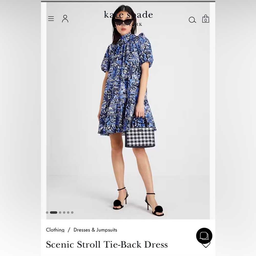 ♠️kate spade Scenic Stroll Tie Back Dress